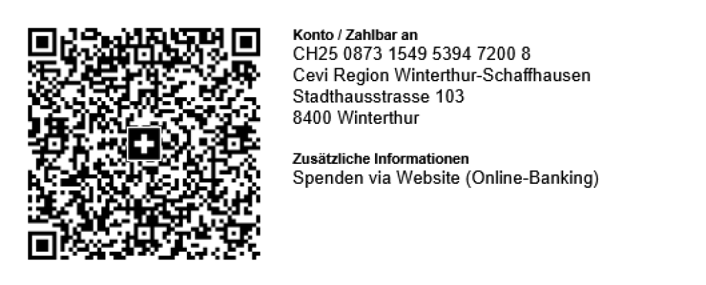 QR-Einzahlungsschein für Spenden (Online-Banking) QR-Einzahlungsschein für Spenden (Online-Banking)
